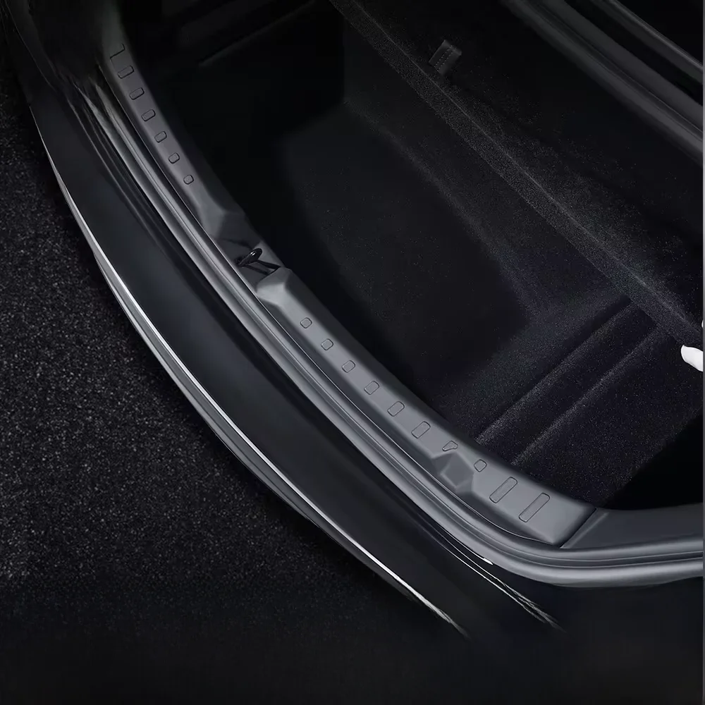 YZ Dla Tesla New Model 3 Highland 2024 Osłona bagażnika TPE Mata przeciw zarysowaniom Osłona progu tylnego ładunku Pokrywa ochronna progu — zdjęcie 2