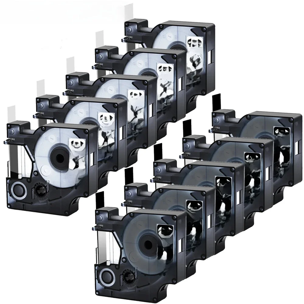 Greencycle 5PK 9/12/19mm taśma z etykietami 45010 45021 45013 kompatybilny dla Dymo D1 taśmy dla Dymo maszyna do etykietowania 450 350 250 100 — zdjęcie produktu 7