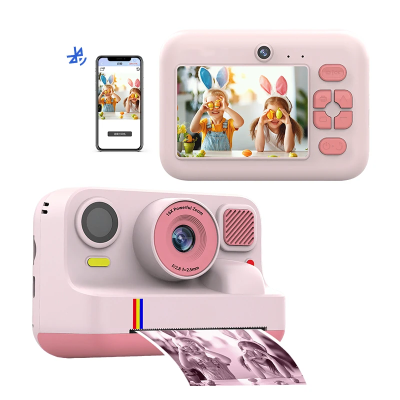 Blossom K12 Kinderkamera 1080P Dual Selfie Sofortdruck Digitalkamera für Kinder Kamera Kleinkindspielzeug Geschenke für 6-12 Jahre alt