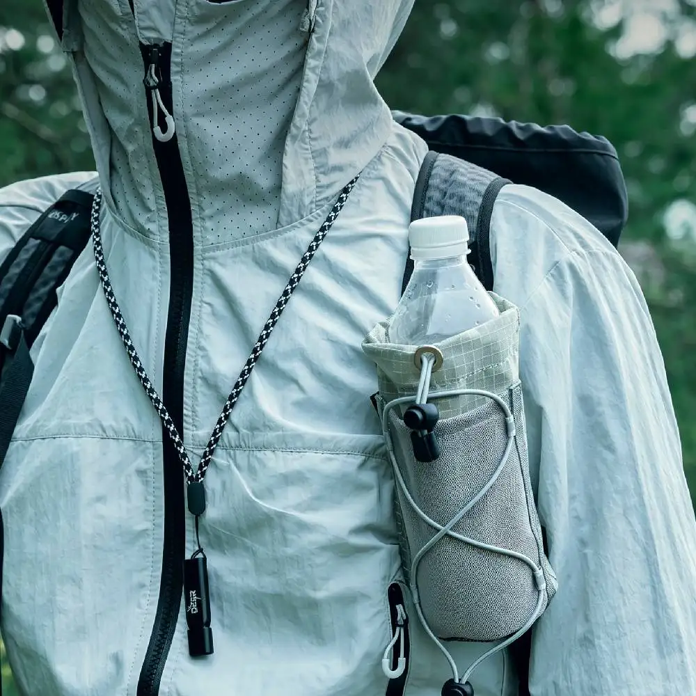 Hiking Backpack Water Bottle Holder for Backpack Tear Resistant Mesh Flexible Pouch Nylon PVC for Travel Cycling Fishing