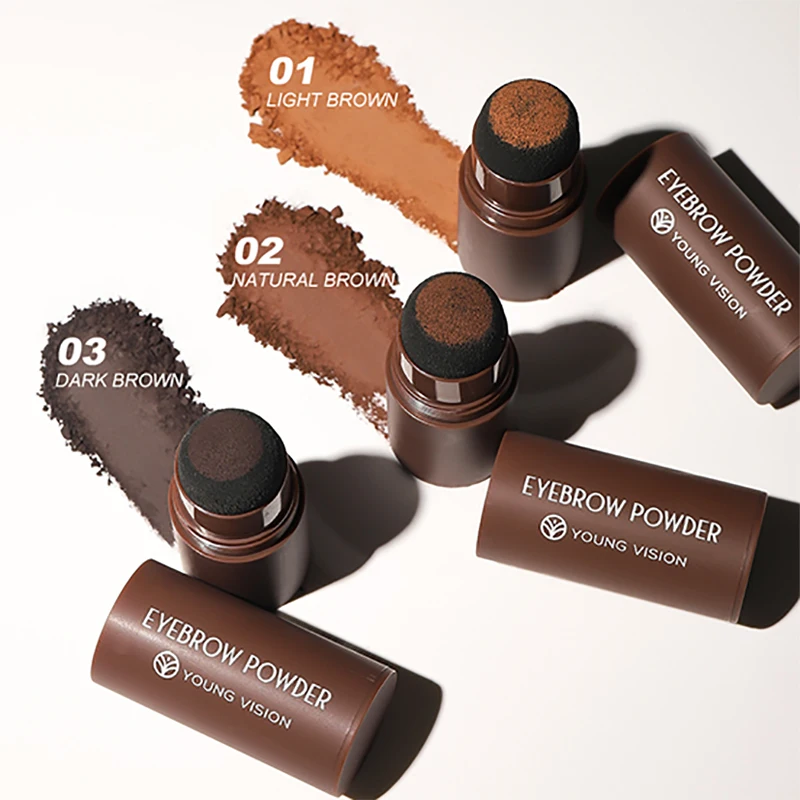 3-in-1 Brow Shaping Kit, Hairline Shading Powder Hairline Grooming Powder Eyebrow Powder, 10 Eyebrow Cards (10 shapes), 2 Eyebro