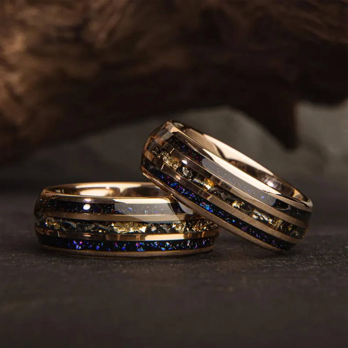 

8MM Meteorite tungsten ring anillos bague homme de compromiso fashion jewelry Men's wedding bands Amethyst engagement rings gift