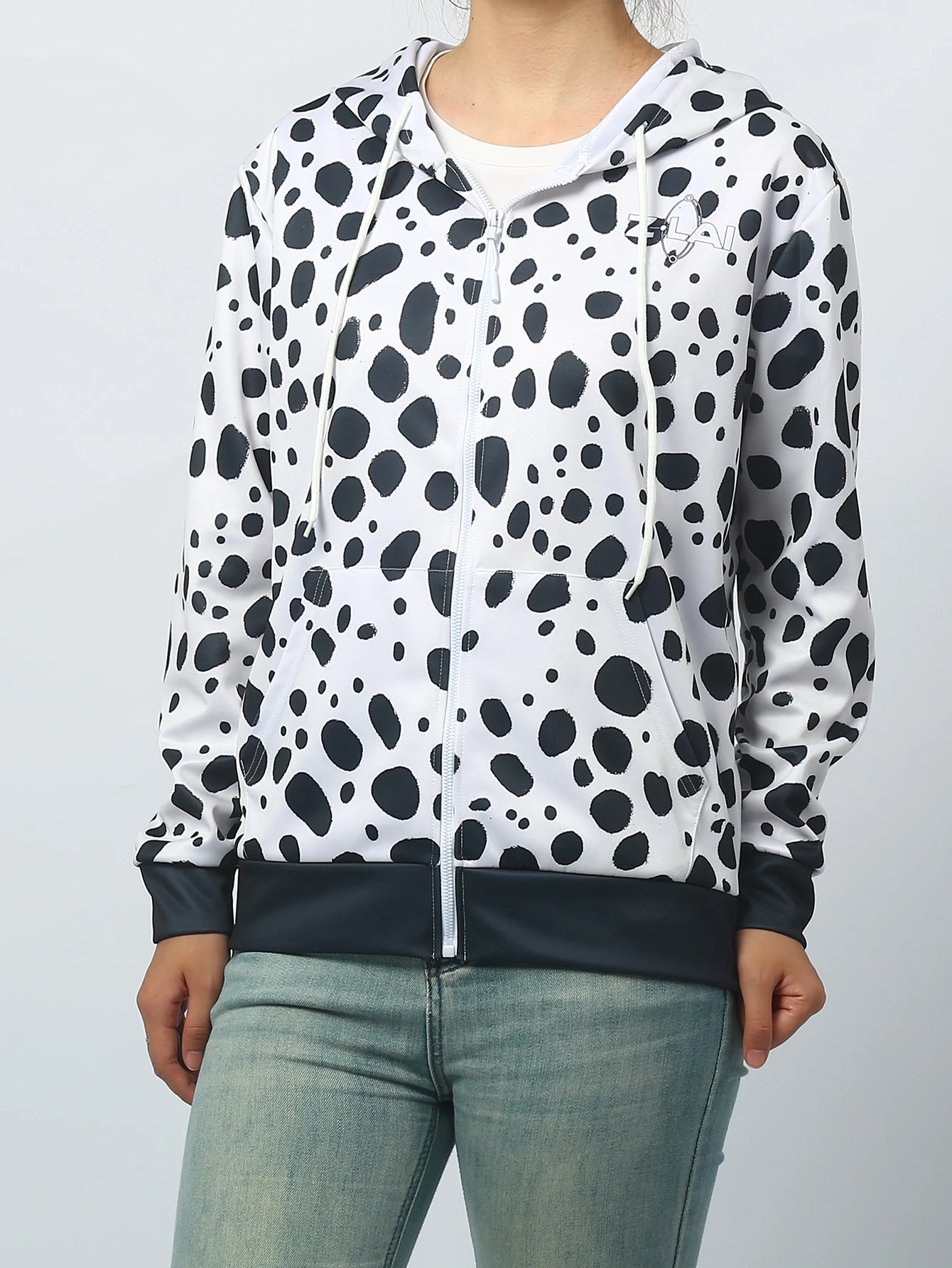 Sweat à capuche de sport à manches longues pour femmes, manteau imprimé décontracté, poche à cordon, fermeture éclair, mode personnalisée, printemps, automne, nouveau