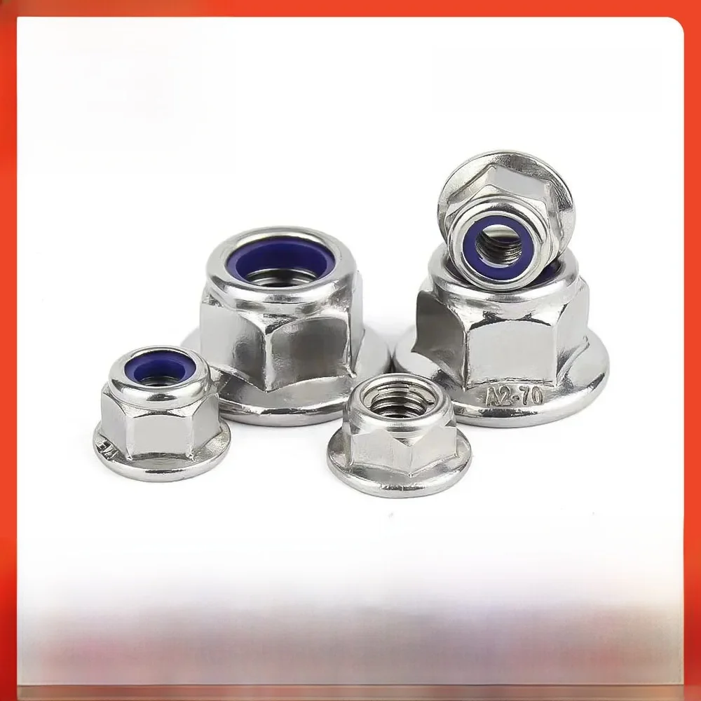 FIGUED-Écrou de blocage en nylon, acier inoxydable 304/316, DIN6926, M5, M6, M8, M10