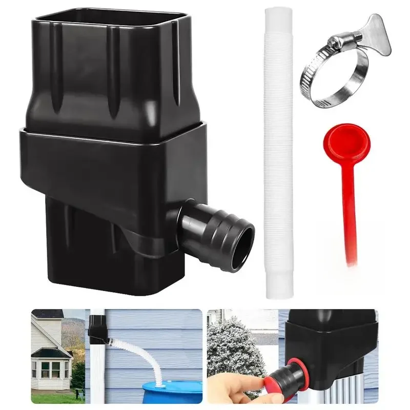 Système de collecte d'eau de pluie, Drain de gouttière de cour avec tuyau, collecteur d'eau de pluie pour bec de descente, arrosage du toit, jardin de récolte d'eau