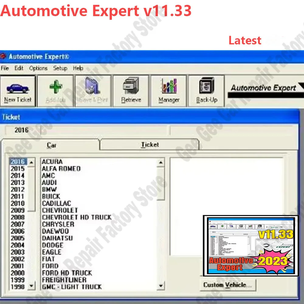 

Newest Automotive Expert V11.33 obd2 scanner Software Car Maintenance Tools Best Shop Management Software TIME Unexpire Patch