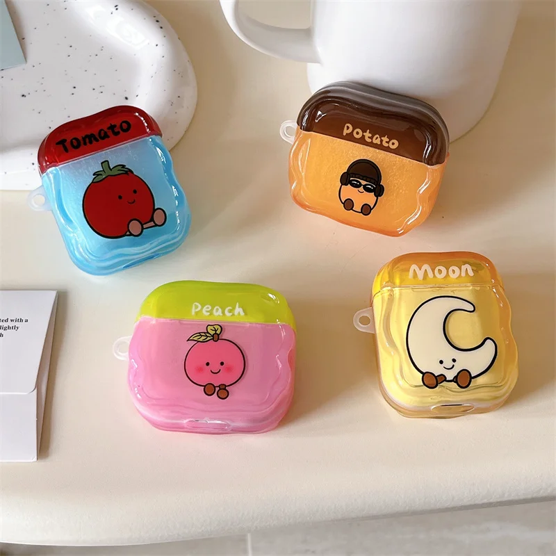 Kawaii Cartoon Earphone Case For Apple Airpods 4 3 2 Pro Cover with Charm Silicone Headphone Charging Cases For Airpod Pro2 Capa