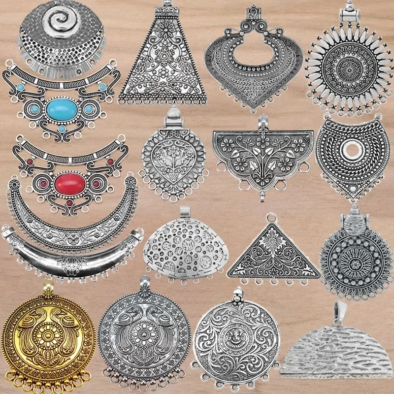 2 sztuki duży żyrandol Boho wielopasmowe złącze Charms wisiorki do naszyjnik DIY akcesoriów komponenty do wyrobu biżuterii — zdjęcie 2