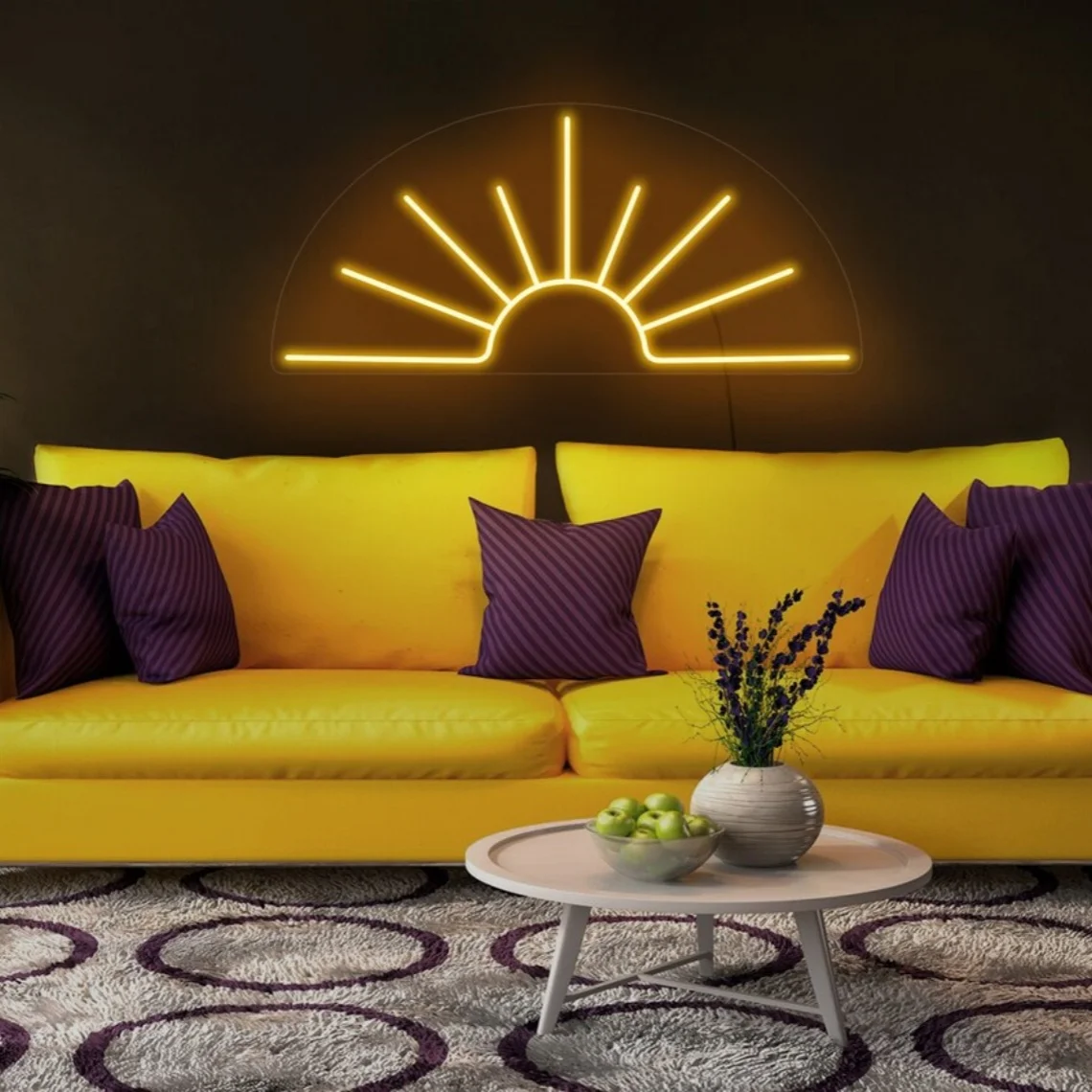 Sun Neon Sign Home Wall Art Decor