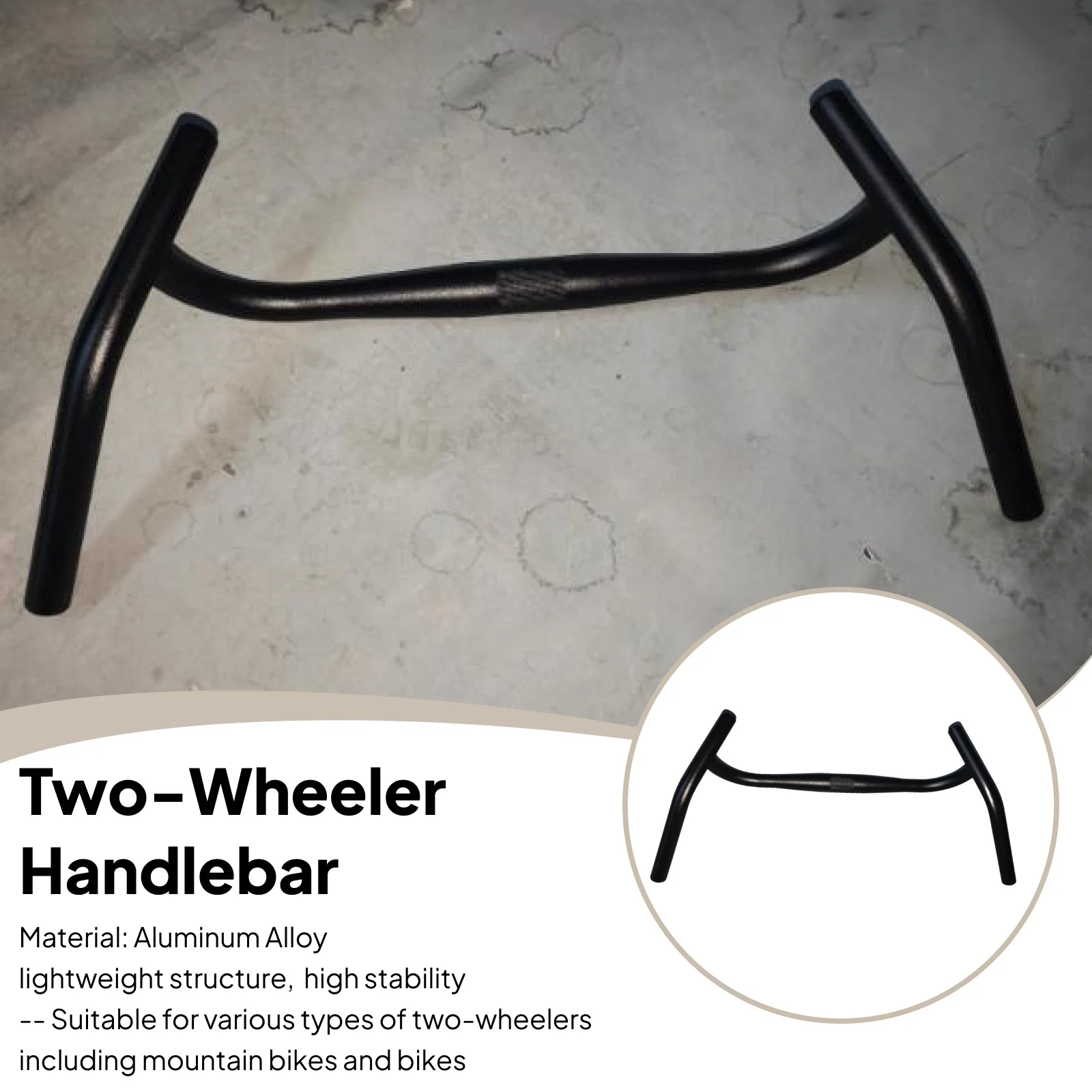 

Bike Handlebar External Angle Rest Bar Premium Comfortable Grip Aluminum Alloy External Angle Bar ,for Riding, Mountain Bikes