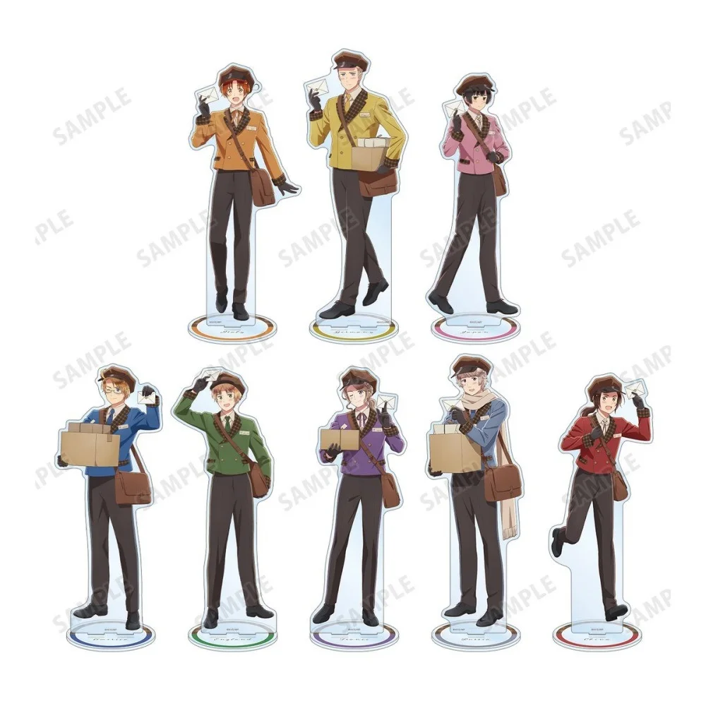 Anime Hetalia Acrylic Stand Set Italy Germany Japan Postman Ver Chibi Figure Desktop Sign Plate Itabag Decor Gift Vol 1 keychain