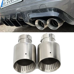 1 Pcs Matte Stainless Steel Car Exhaust Tip System Pipe Universal Exhaust Tip For VW GTI MK7 Golf7 Nozzle 60MM 63mm Muffler Tip