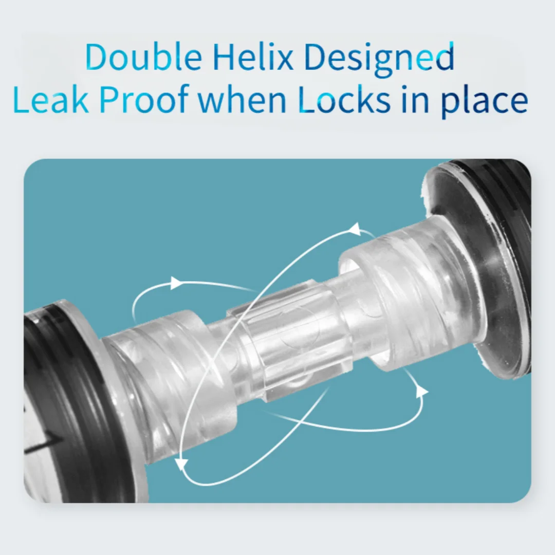 Medical Sterile Plastic Luer Lock Connector Disposable Transparent   Package Two-way Transfer Syringe Easy Durable Connector