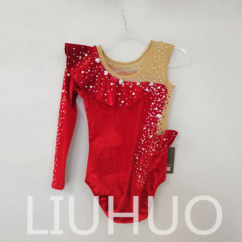 LIUHUO Rhythmic Gymnastics Leotard Competitive Cheerleading Performance For Children