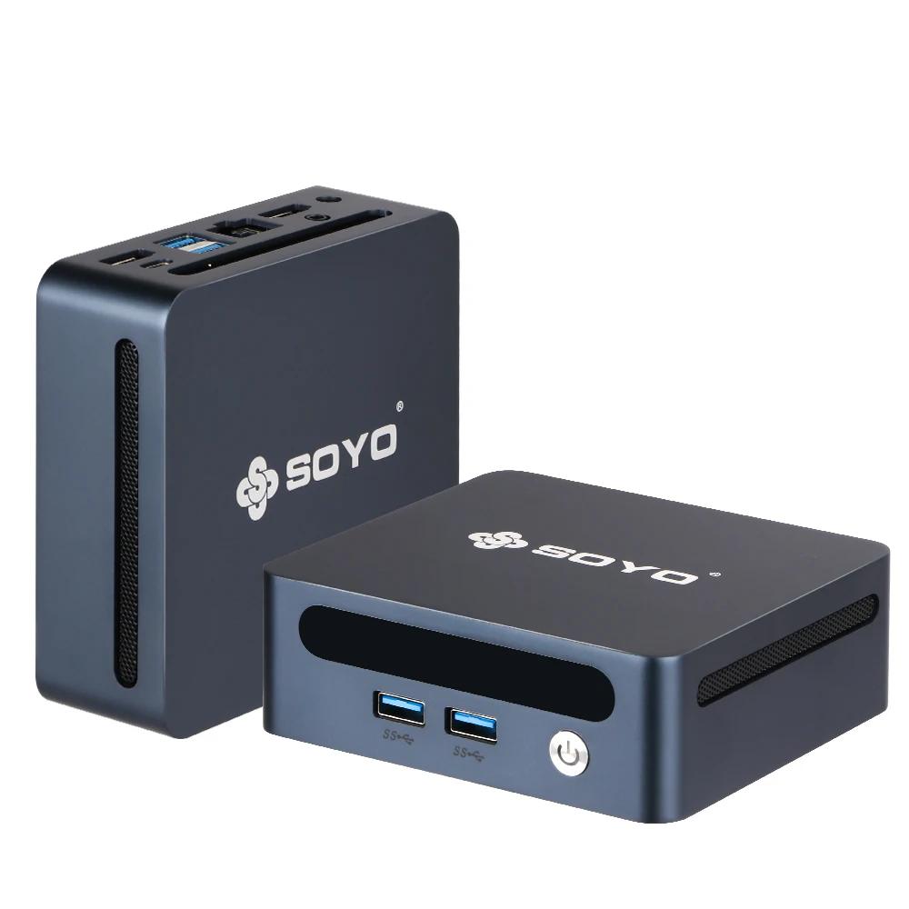 SOYO Y5 Power Mini-PC Intel Core i7 8. Generation CPU 16GB DDR4 RAM 512GB M.2 SSD Mini-Desktop-PC Dual 4K Display WiFi5 BT4.2 Type-C