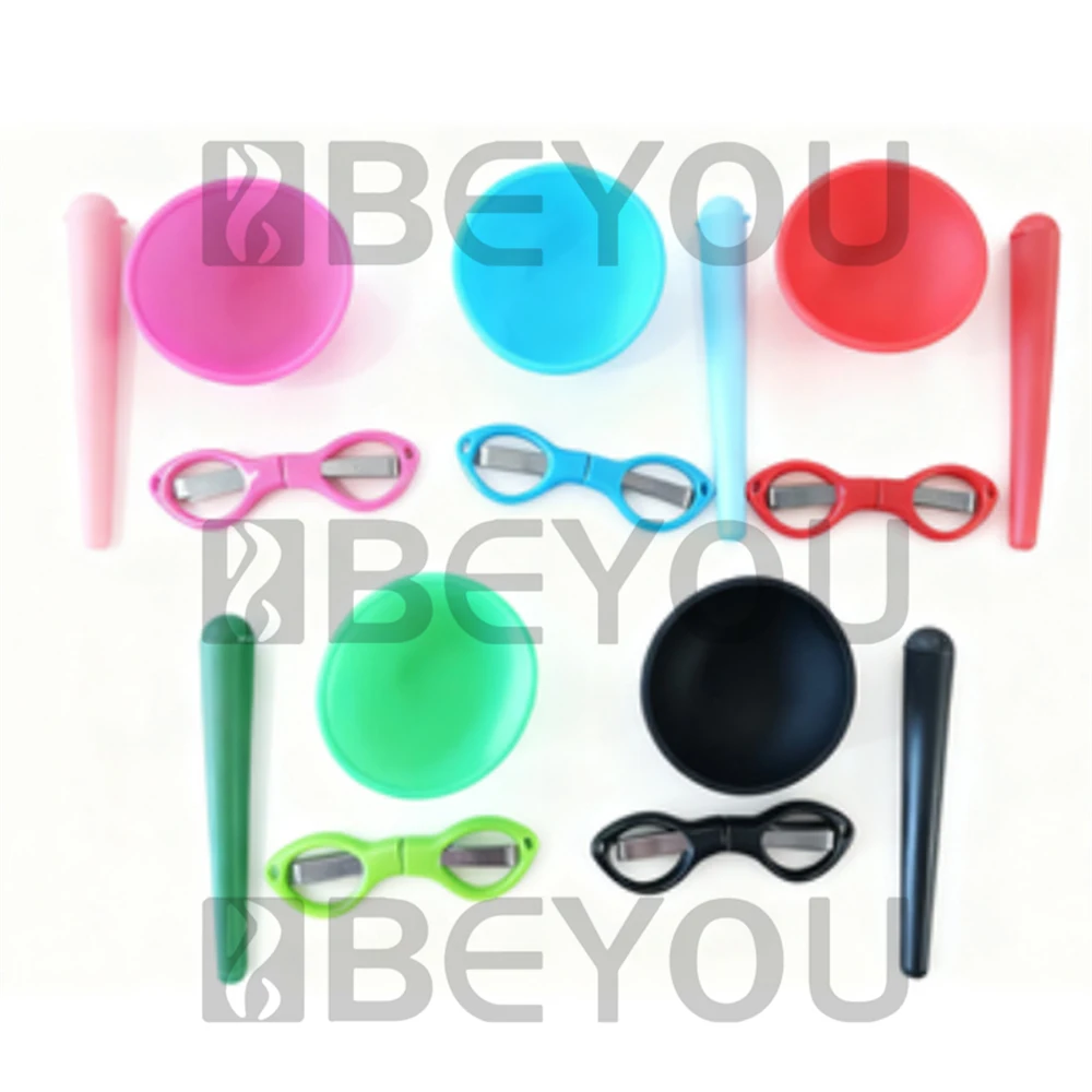 Adjustable Cigar Cut Silicone Bowl Plastic Horn Storage Kit Smoking Accessories Multi-Color Gift Set
