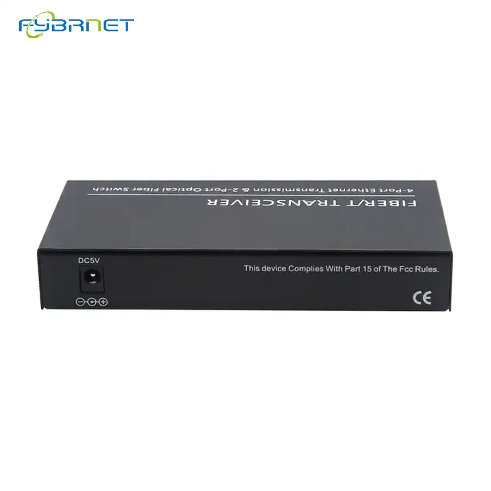 1 Pcs Gigabit Ethernet fiber switch SC Singlemode 20KM 2 SC fiber 4 RJ45 port 10/100/1000M Gigabit Fiber Optical Media converter