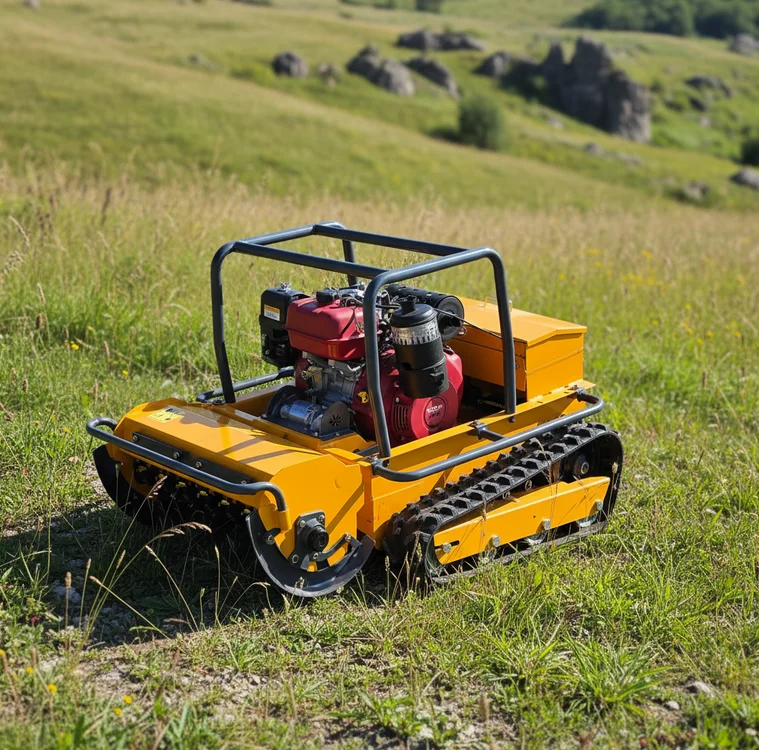 Custom Flail-Type All-Terrain Robotic Mower Remote-Controlled Diesel-Powered Lawnmower 800-1000mm CE EPA Certified