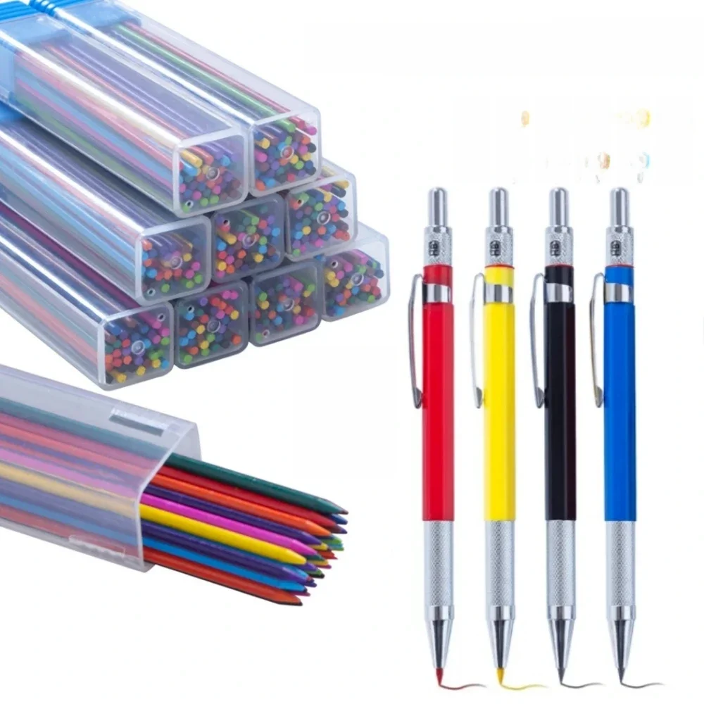 Crayon mécanique en métal de 2.0MM, avec plomb, conception de dessin artistique, dessin automatique, crayon spécial, fournitures scolaires et de bureau pour étudiants