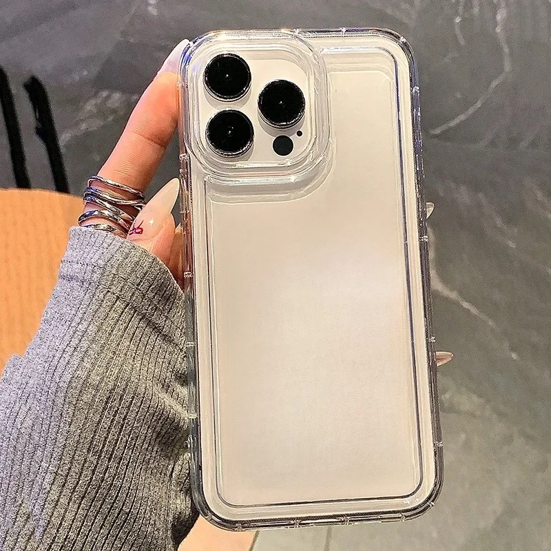 Coque de téléphone transparente à ventouse 3D pour Samsung Galaxy S26 S25 Ultra S24 Plus S23 FE S22 S21 A55 A35 A15 A54 A34 A53 A33