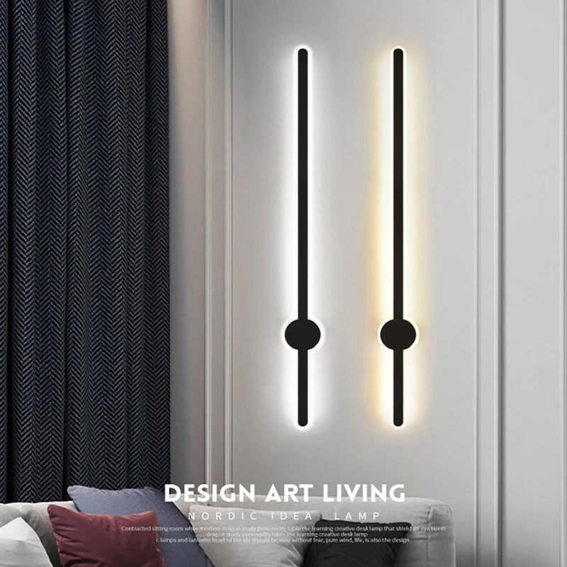 

Modern Simplicity Strip Wall Lamps LED Hammered Sword Decor Walls Sconce Nordic Living Room Bedroom Hallway Stairs Light Fixture