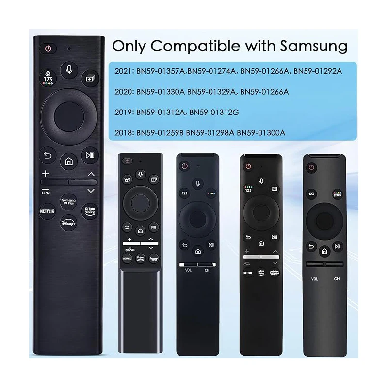 Replacement Voice Remote for Samsung Smart TV:  Low Power Tech Control,Compatible with 2022 BN59-01385A(no Solar)