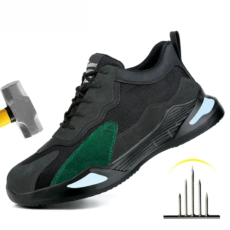 Mode sportschoenen werklaarzen lekvrije veiligheidsschoenen heren schoenen met stalen neus beveiliging beschermende schoenen tactische laarzen - afbeelding 2