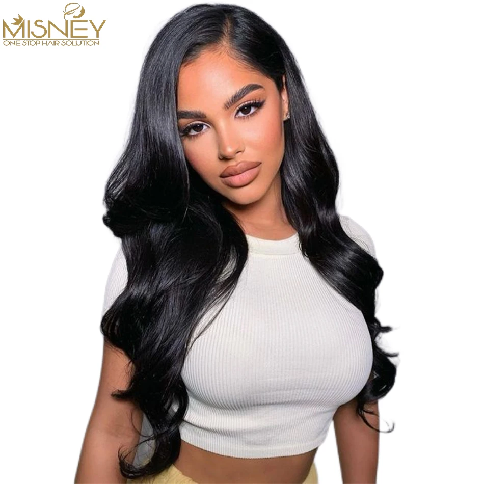 

13x4 HD Transparent Lace Front Wigs Brazilian Body Wave Human Hair Wigs For Women 180% Density Pre Plucked with Baby Hair 32inch