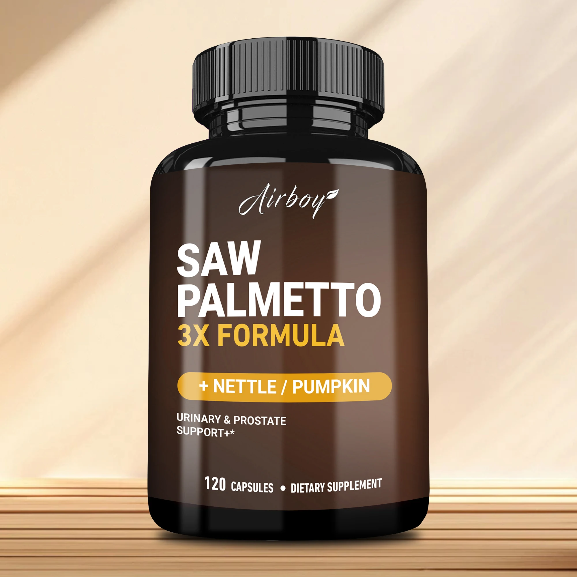 Saw Palmetto Capsules - Supports Prostate and Urinary Tract Health, Blocks DHT, and Promotes Healthy Hair Growth - 120 Capsules