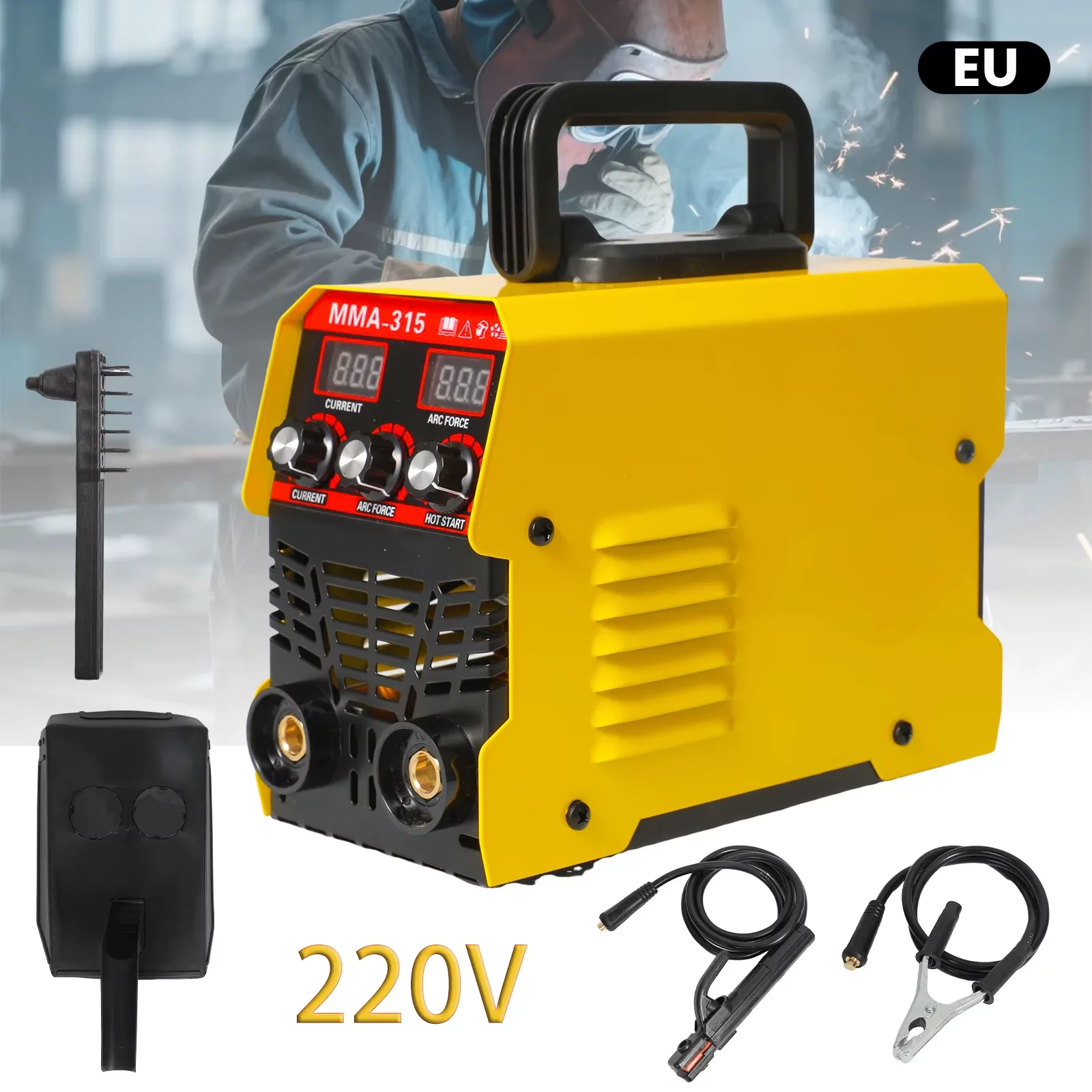 Máquina de Soldadura Portátil, Máquina de Soldadura por Arco, Totalmente Automática, de Grado Industrial, Pequeña Máquina de Soldadura Eléctrica Doméstica