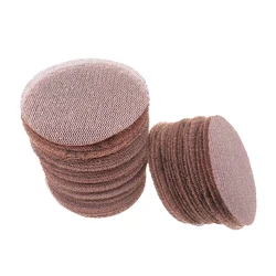 50pcs 3 Inch Mesh Sanding Disc 75mm Dust Free Sandpaper Hook Loop Orbital Sander Abrasive Grinding Paper for Wood Cars Polishing