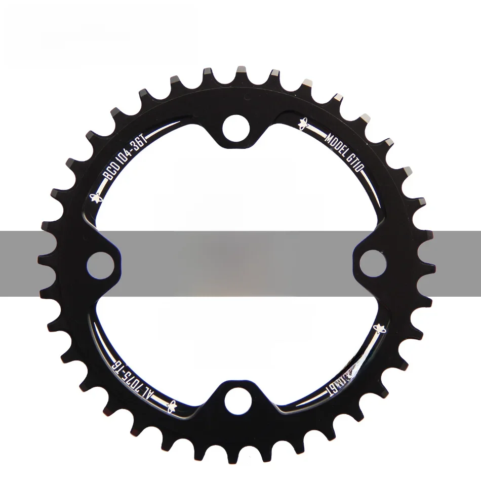 AliExpress nfox Aluminum Alloy Single Speed System Wide Chain Leaflet 104 BCD RUNDE 32 34 36 38 T MTB Bicycle Ring Bike Crankset Plate Chainring