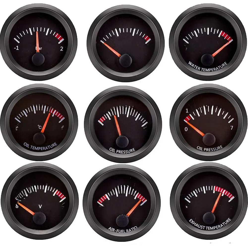 AD 52mm Boost Gauge Water Temp Olie Temp Druk Turbo Manometers Voltmeter Lucht Brandstof Verhouding EGT Auto Meter Uitlaat gas Temp - afbeelding 2