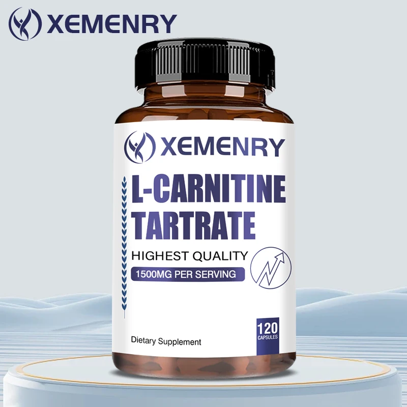 L-Carnitine Tartrate Supplement - Boosts Natural Energy, Supports Metabolism and Relieves Fatigue - 120 Capsules