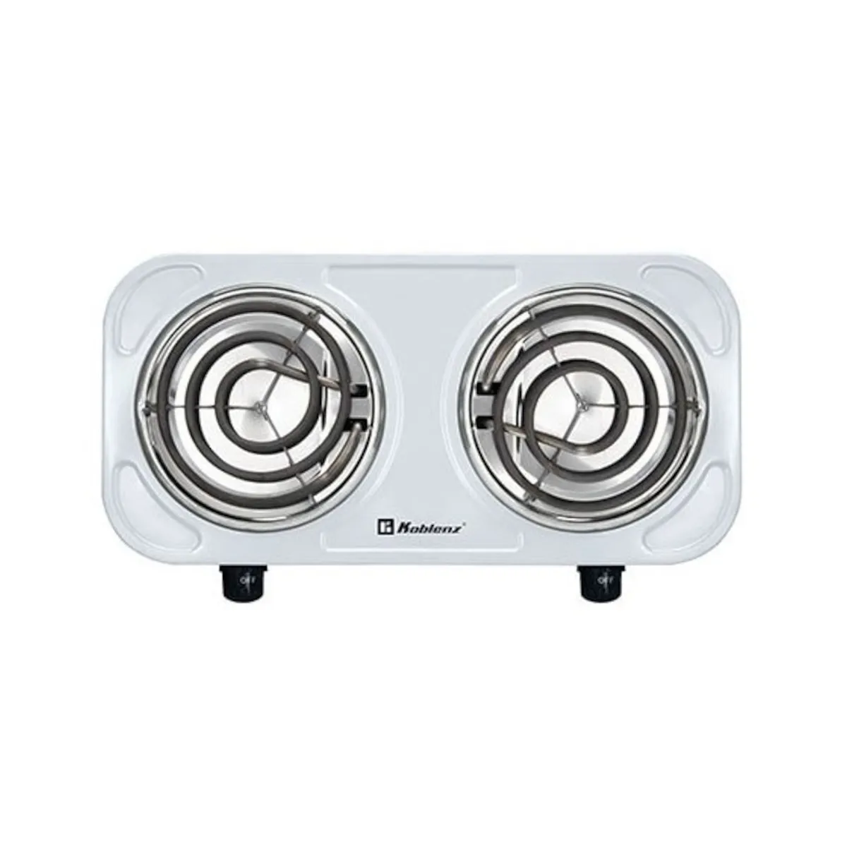 Koblenz Pekm-2000 Eg 2 burner electric grill 2000w spiral burners with 5 heating levels and 110v White thermostat