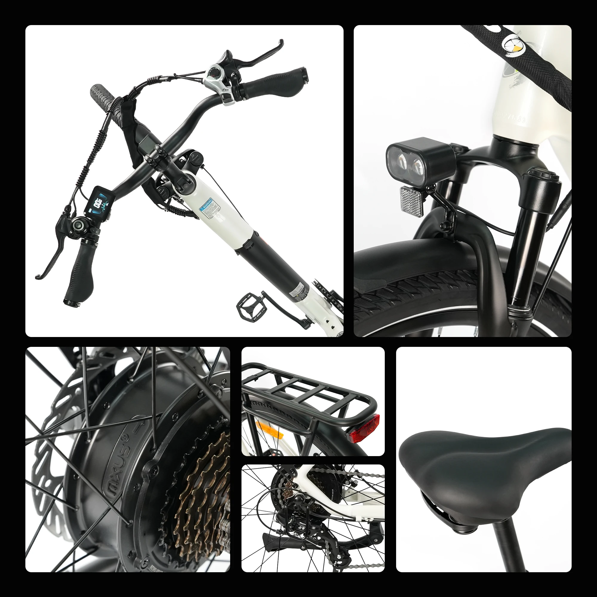 TTGO 28-Zoll E-Bike für Erwachsene, 250W 36V 18Ah Akku, City-Elektrofahrrad, 120 km Reichweite, E-Bike für Damen & Herren – Detail 11
