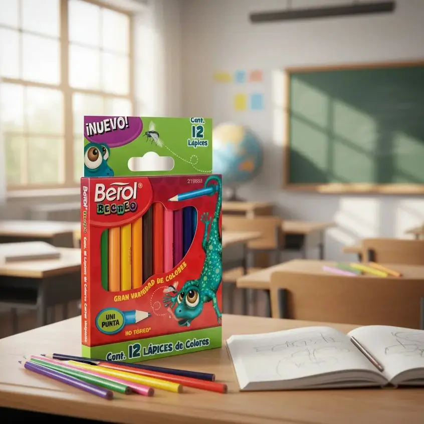 Lápices de Colores Caja con 12 Piezas Redondos Berol