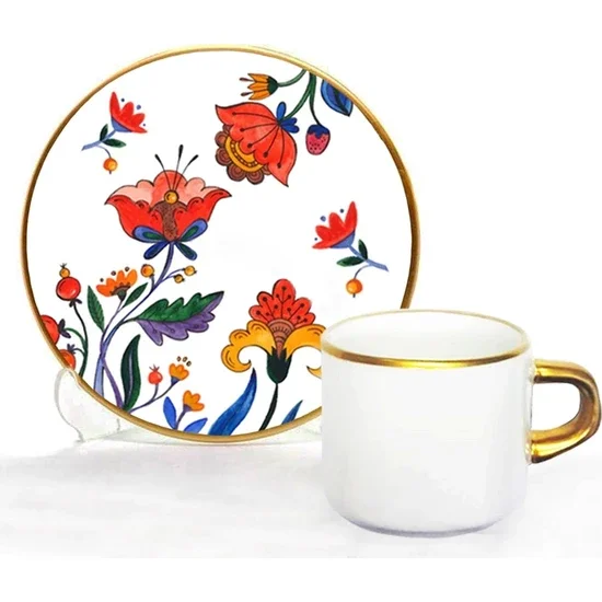 

Toygar Asena Turkish Coffee Set 6 Pieces Oriental