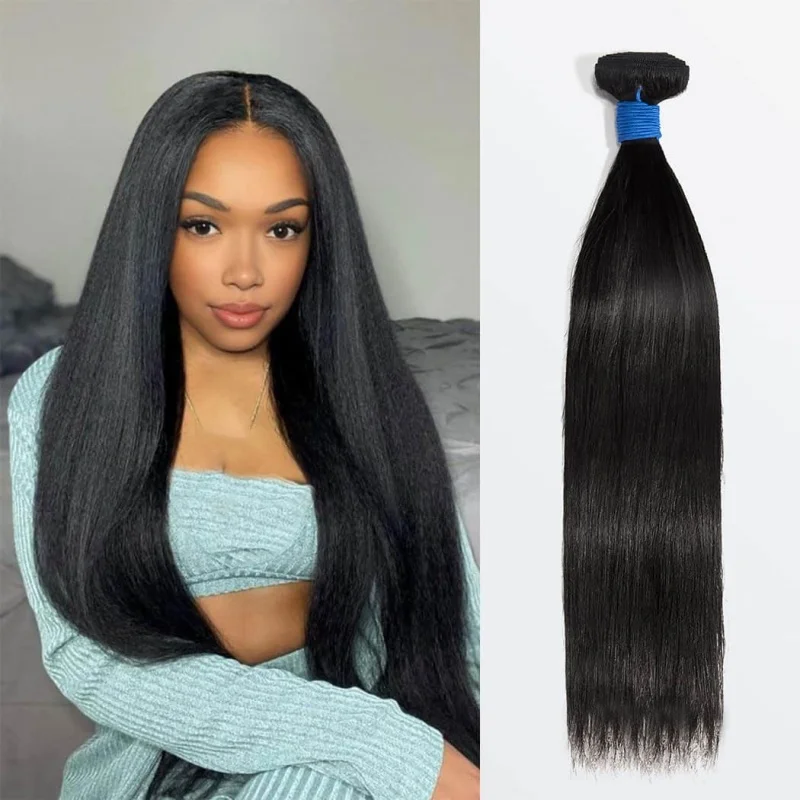 

1pcs traight Bundles 12A Human Hair Bundles Unprocessed Brazilian Remy Virgin Hair Extensions Raw Quick Weave Sew In Glossy Billion Hair Bundles Natural Black Natural Appearance | Seamless Blend | Versatile Styling
