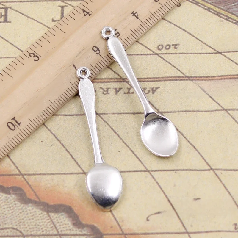 10 sztuk Charms łyżka 54x12mm tybetański srebrny kolor zawieszki antyczne tworzenia biżuterii DIY Handmade Craft — zdjęcie 2