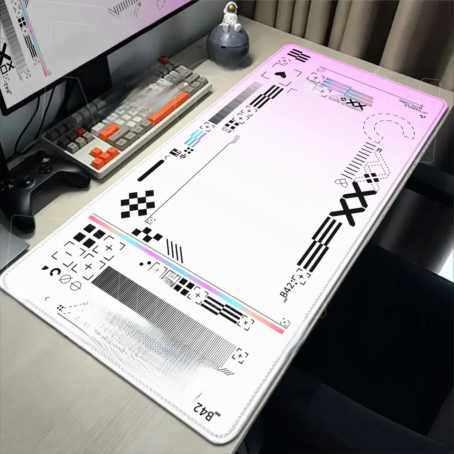 Podkładka pod mysz Cartoon Mouse Pad Pink CSGO Print Stream Gamer Mousepad 400x900mm Antypoślizgowa podkładka pod klawiaturę i mysz Gumowa podkładka na biurko Akcesoria gamingowe — zdjęcie produktu 7