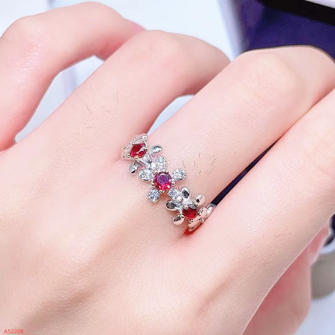 

Свадебные аксессуары, 100% стерлинговое серебро 925 пробы, натуральный гранат, женское кольцо, вечерние, подарок для невесты, украшения для тела на день рождения для девочек, новинка