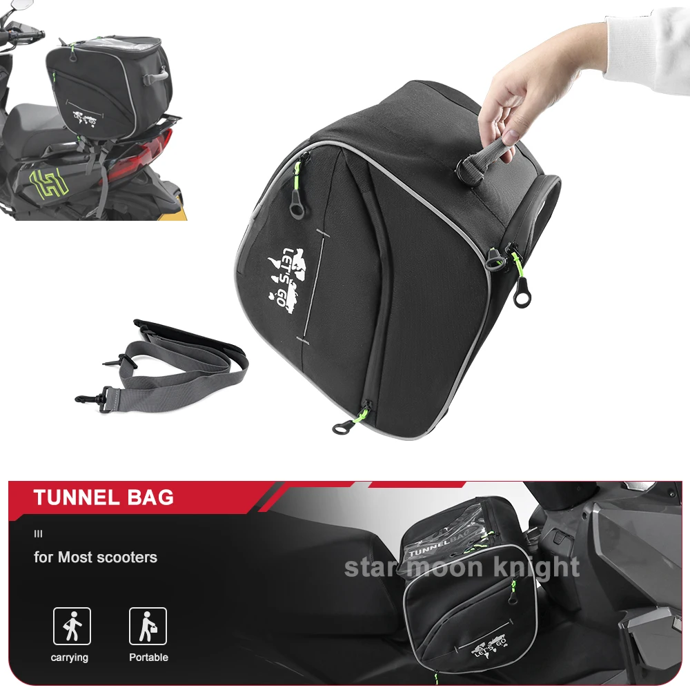 

Motorcycle Universal Rear Seat Bags For BMW For YAMAHA For Honda For SUZUKI Scooters 26L Storage Tunnel Bag Tail Bag