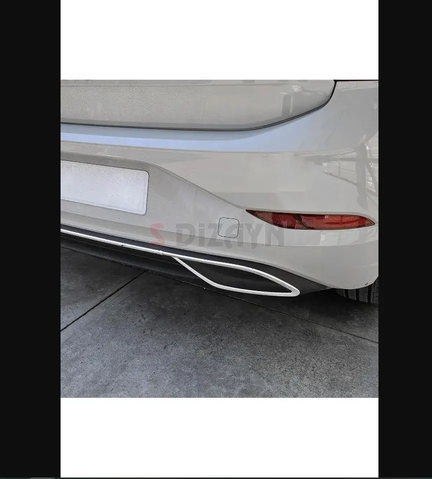 For Volkswagen Vw Polo 6 HB Exhaust Diffuser 2021 To 2025 Stainless Steel Premium Car Accessories High Line Exterior Parts Wings