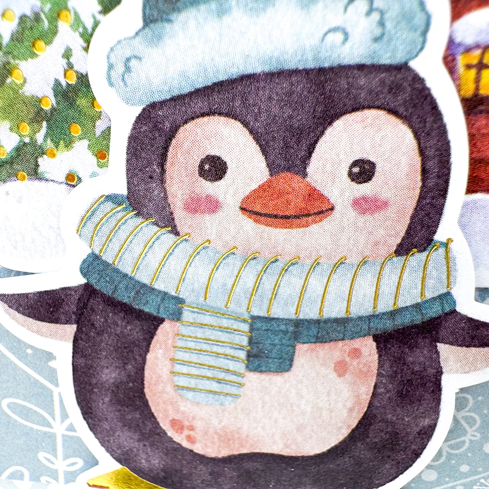 Creative Path 150 Stück Scrapbooking-Stanzformen Ephemera Weihnachten Pinguin Schneemann Ausgestanzte Papierausschnitte für Journaling und Kartenherstellung – Detail 10