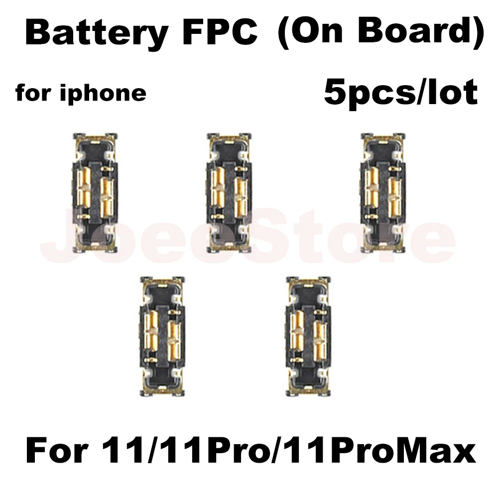 5pcs Battery FPC Connector For iPhone X XS XR 11 12 13 14 15 Pro Max 6 6S 7 8 Plus Inner FPC on Board Clip Plug Flex Cable Parts