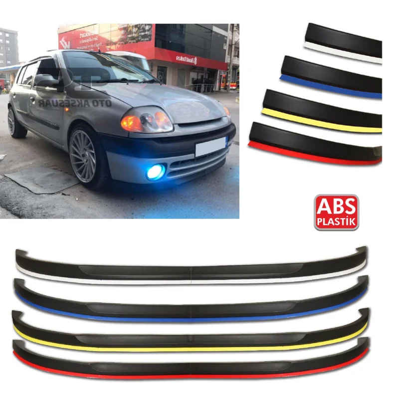 2 Pcs Front Bumper Lip For Renault Clio 2 MK2 Body Kit Car Accessories Spoiler Splitter Diffuser Sport Bumper Tuning