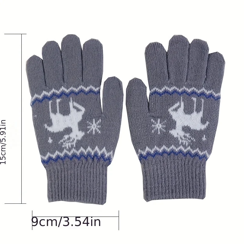 Brand New Child Kids Baby Girls Boys Winter Knitted Gloves Cartoon Warm Mittens Toddlers Outdoor Cartoon  Cute Gloves5-12 Years