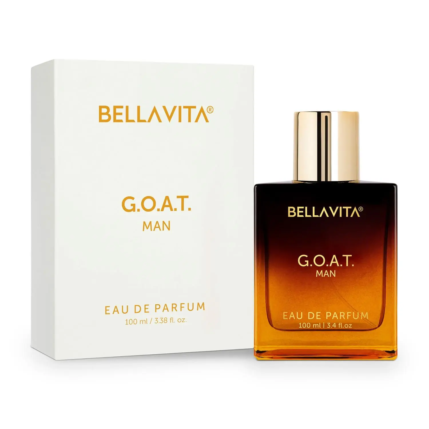 Bellavita Luxury G.O.A.T. Eau de Parfum | 100 ml (3.4 fl.oz.) | Perfume for Men | Citrus, Bergamot, Patchouli, and Vetiver Notes | Long Lasting Men's Fragrance view 2