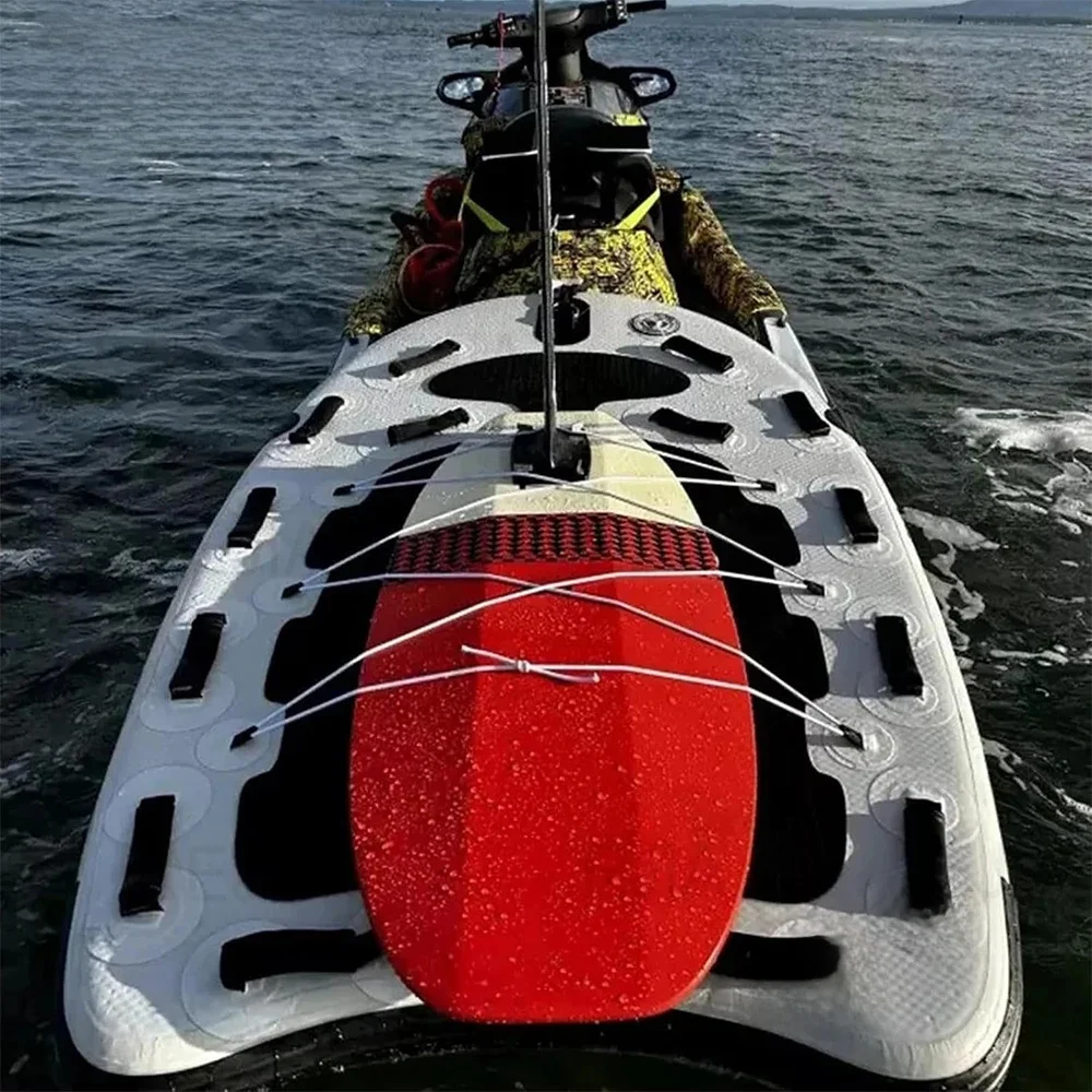 Traîneau de sauvetage en eau gonflable, planche à fûts flottants, en polymère, jet ski, pour l'eau, la glace, le surf, le sauvetage et l'entraînement
